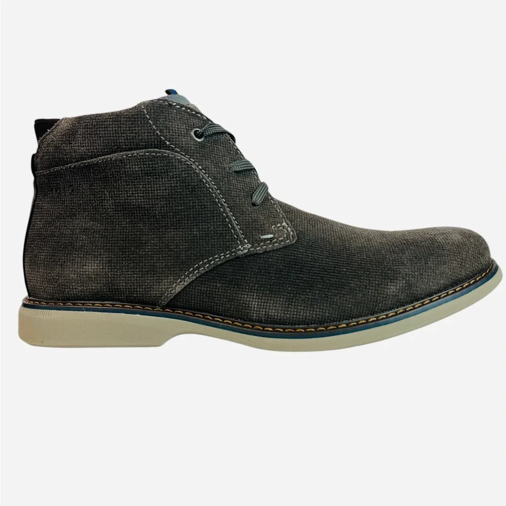 Nunn Bush Otto Plain Toe Chukka Boot Dress Shoes Gray 84987-020 Mens Size 11.5